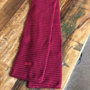 Roots Athletics red stripe scarf